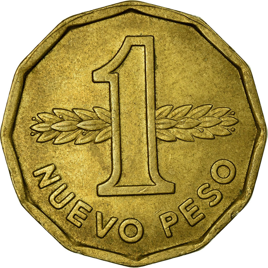 Coin, Uruguay, Nuevo Peso, 1976, Santiago, EF(40-45), Aluminum-Bronze, KM:69