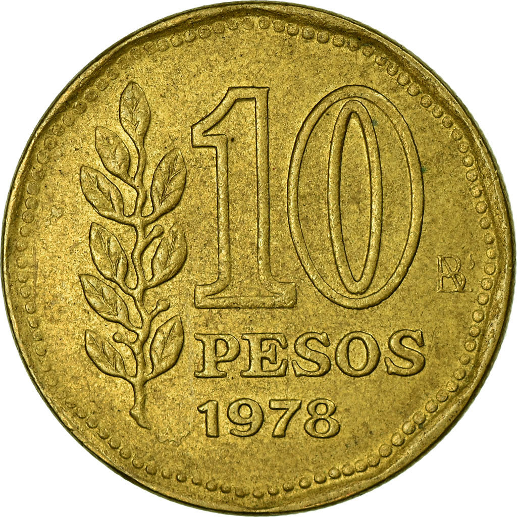 Coin, Argentina, 10 Pesos, 1978, EF(40-45), Aluminum-Bronze, KM:72