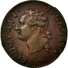 Moneda, Francia, Louis XVI, Liard, Liard, 1789, Lille, MBC, Cobre, KM:585.14