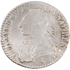 Francia, Louis XVI, 1/10 Écu, 12 Sols, 1/10 ECU, 1778, Paris, MB+, Argento,...