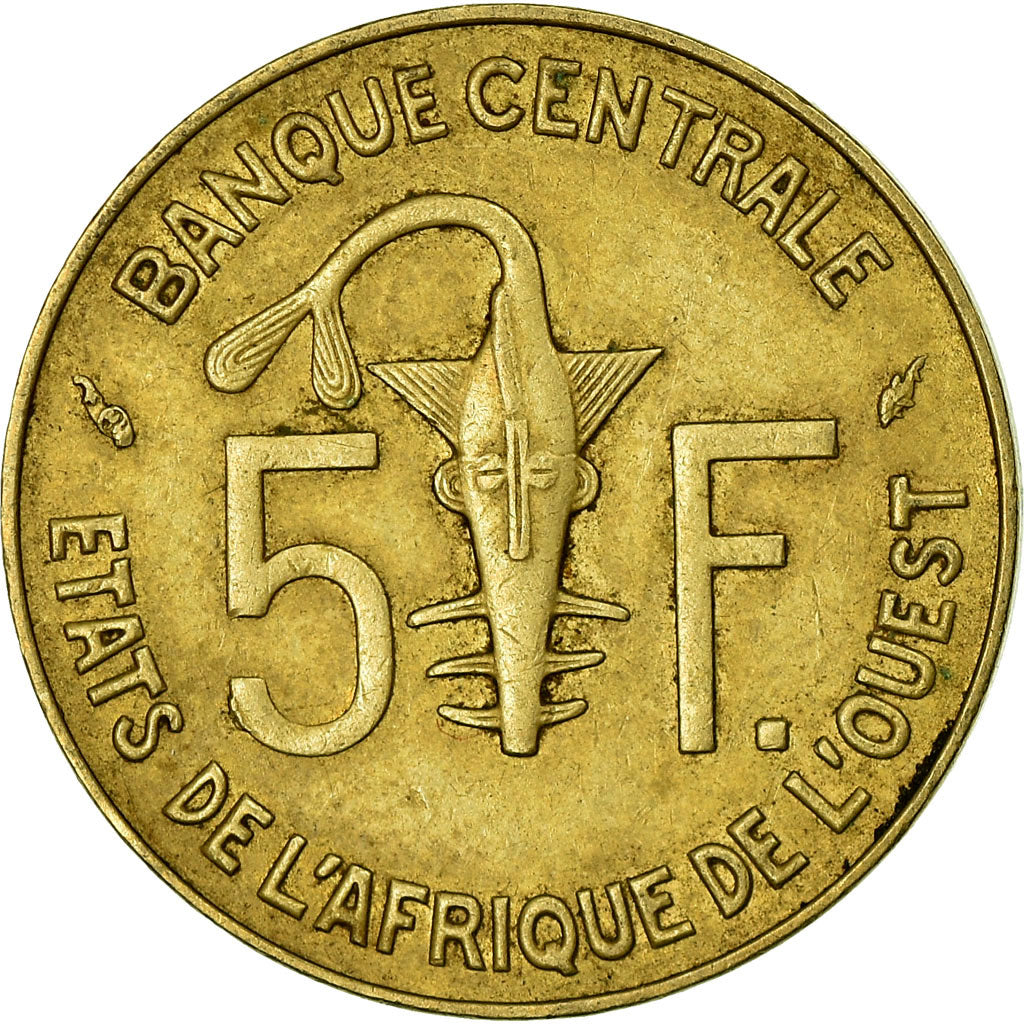 Munten, West Afrikaanse Staten, 5 Francs, 1990, Paris, ZF