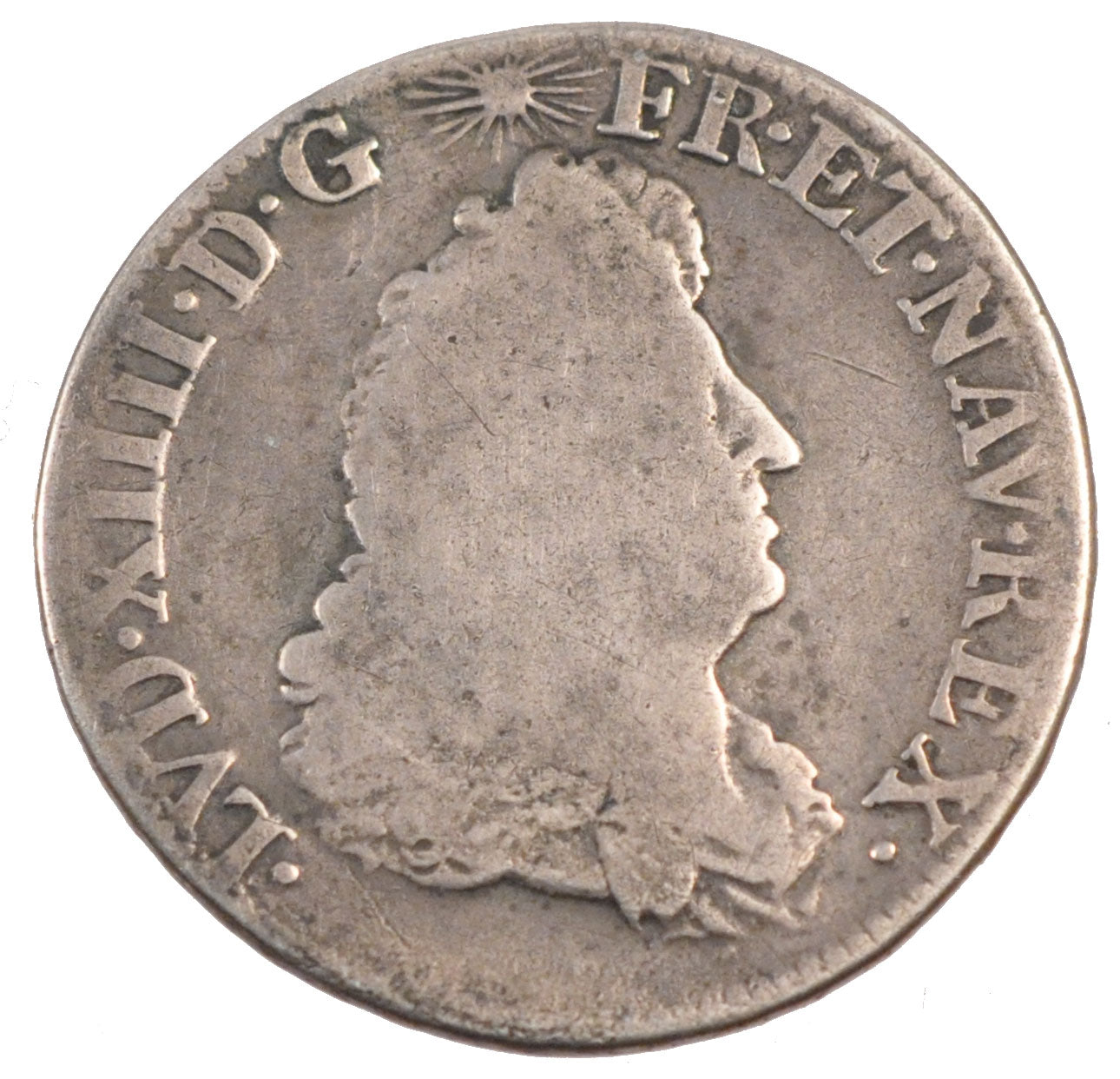 FRANCE, 1/4 Écu de Flandre, 1/4 ECU, 1686, Lille, KM #260.1, VF(20-25), Silver, 
