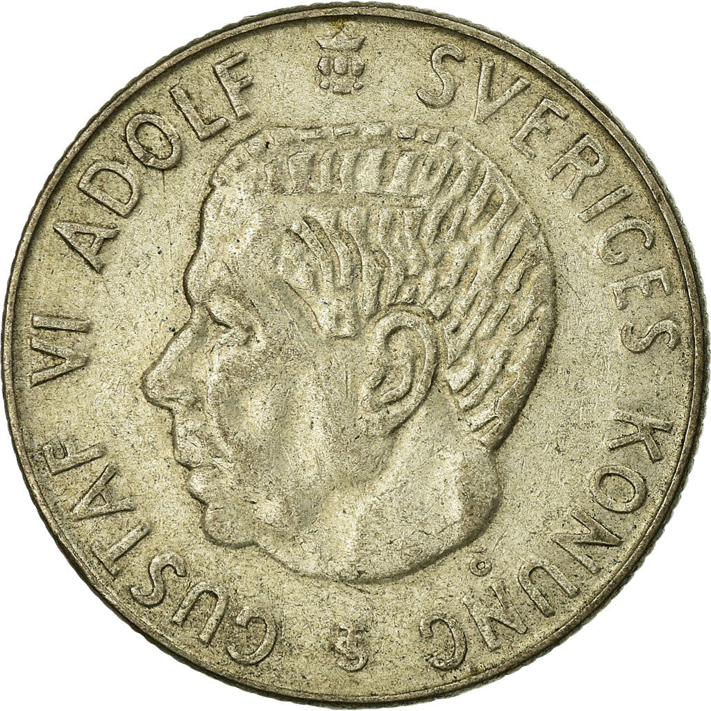 Coin, Sweden, Gustaf VI, Krona, 1961, EF(40-45), Silver, KM:826