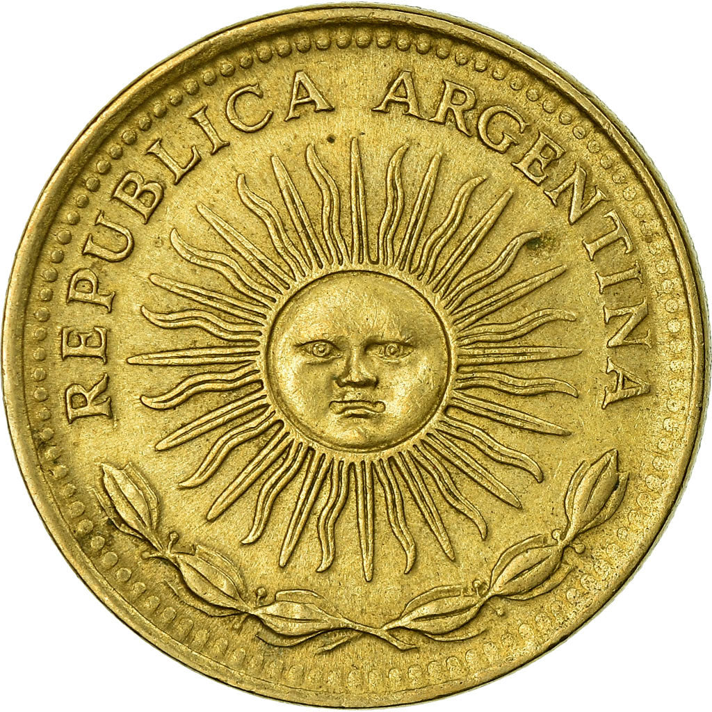 Coin, Argentina, Peso, 1975, EF(40-45), Aluminum-Bronze, KM:69