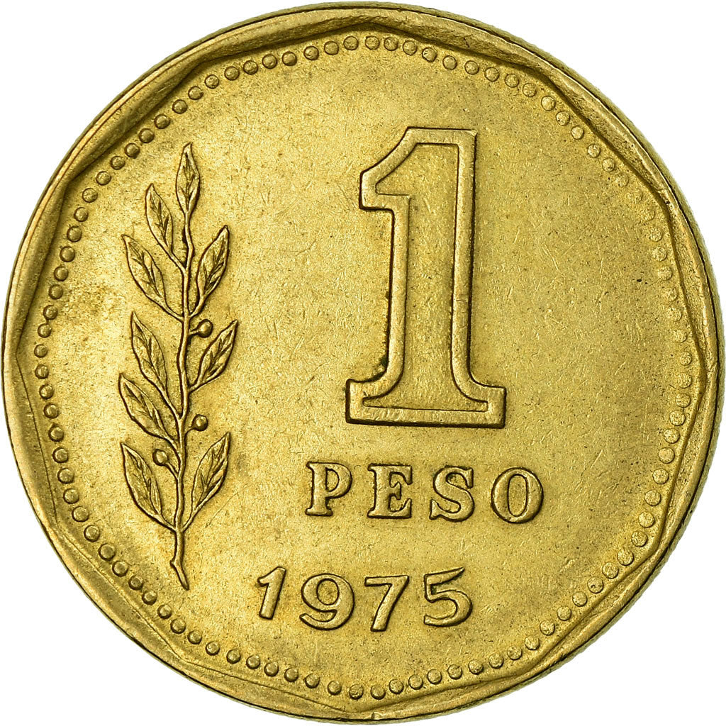 Coin, Argentina, Peso, 1975, EF(40-45), Aluminum-Bronze, KM:69