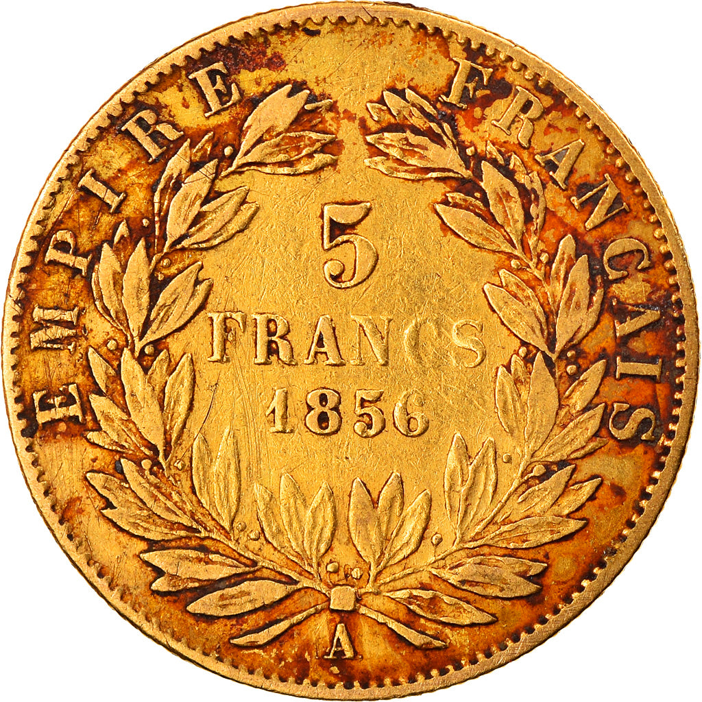 Moeda, França, Napoleon III, Napoléon III, 5 Francs, 1856, Paris, VF(20-25)
