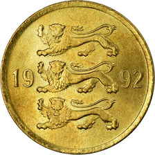 Coin, Estonia, 5 Senti, 1992, EF(40-45), Aluminum-Bronze, KM:21