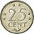 Moneda, Antillas holandesas, Beatrix, 25 Cents, 1975, MBC, Níquel, KM:11