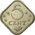 Coin, Netherlands Antilles, Juliana, 5 Cents, 1975, EF(40-45), Copper-nickel