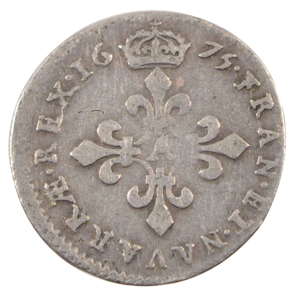 FRANCE, 4 Sols dits « des Traitants », 4 Sols, 1675, Paris, KM #23...