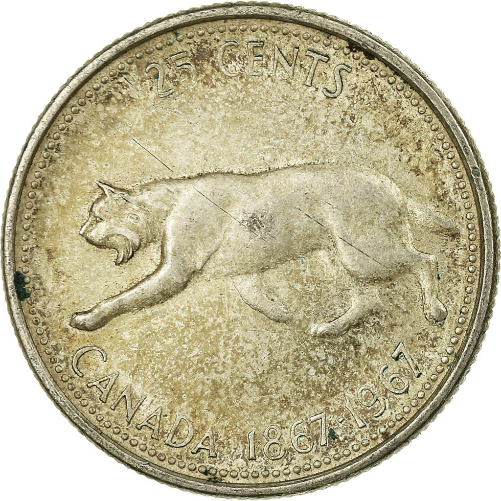 Coin, Canada, Elizabeth II, 25 Cents, 1967, Royal Canadian Mint, Ottawa