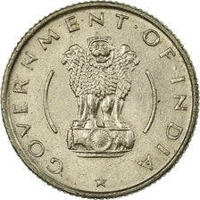 Moneda, INDIA-REPÚBLICA, 1/4 Rupee, 1955, Calcutta, MBC, Níquel, KM:5.3