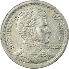Moneda, Chile, Peso, 1955, Santiago, MBC, Aluminio, KM:179a