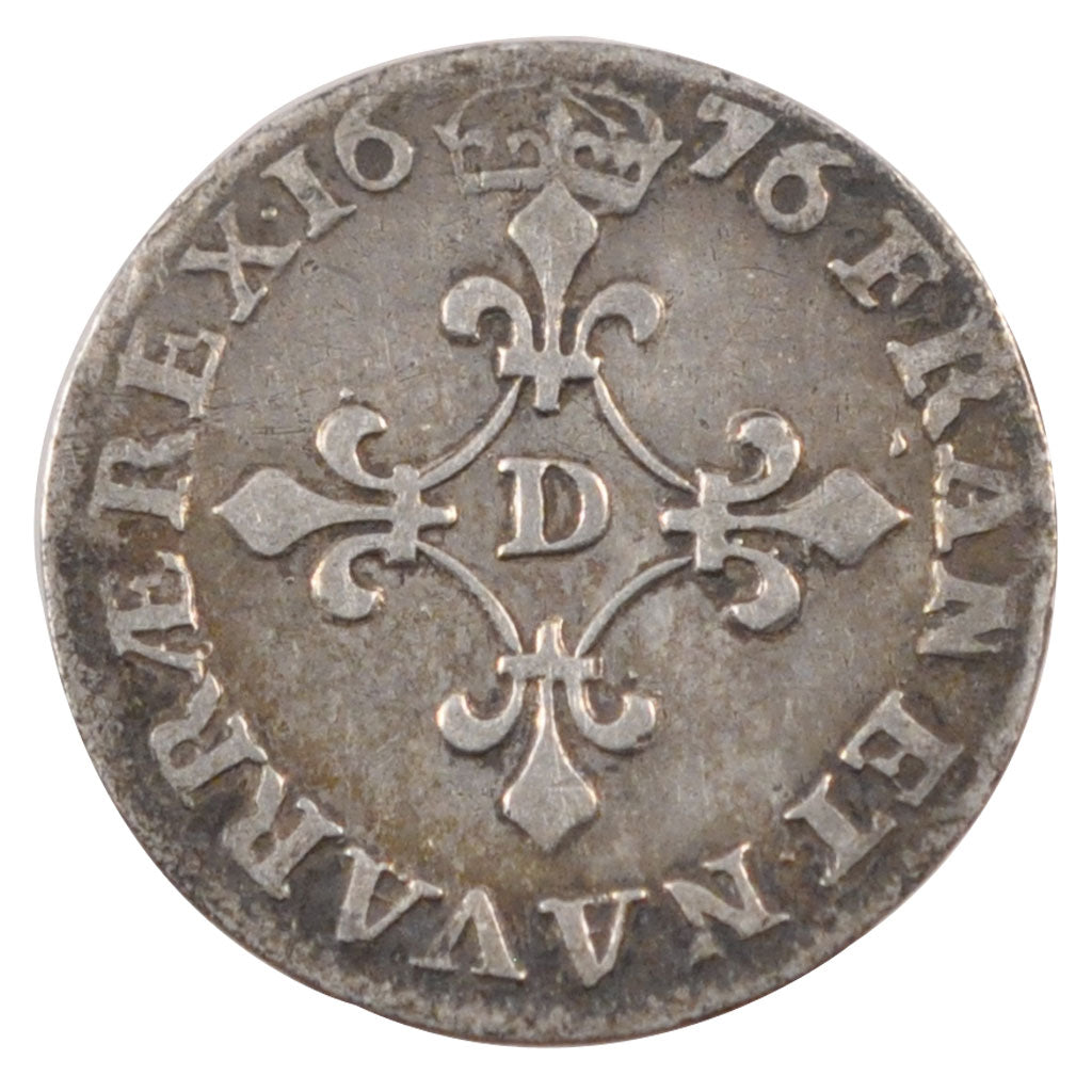 FRANCE, 4 Sols dits « des Traitants », 4 Sols, 1676, Lyon, KM #23...