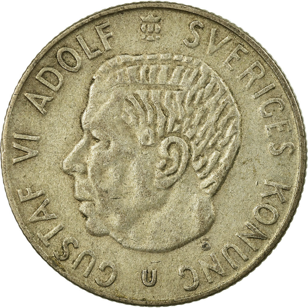 Coin, Sweden, Gustaf VI, Krona, 1967, EF(40-45), Silver, KM:826