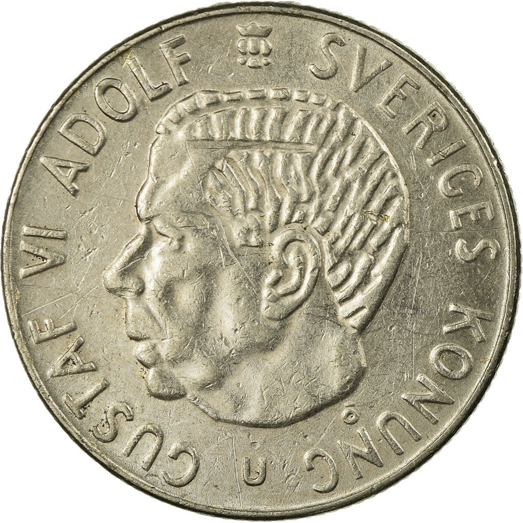 Moneta, Svezia, Gustaf VI, Krona, 1972, BB, Rame ricoperto in rame-nichel