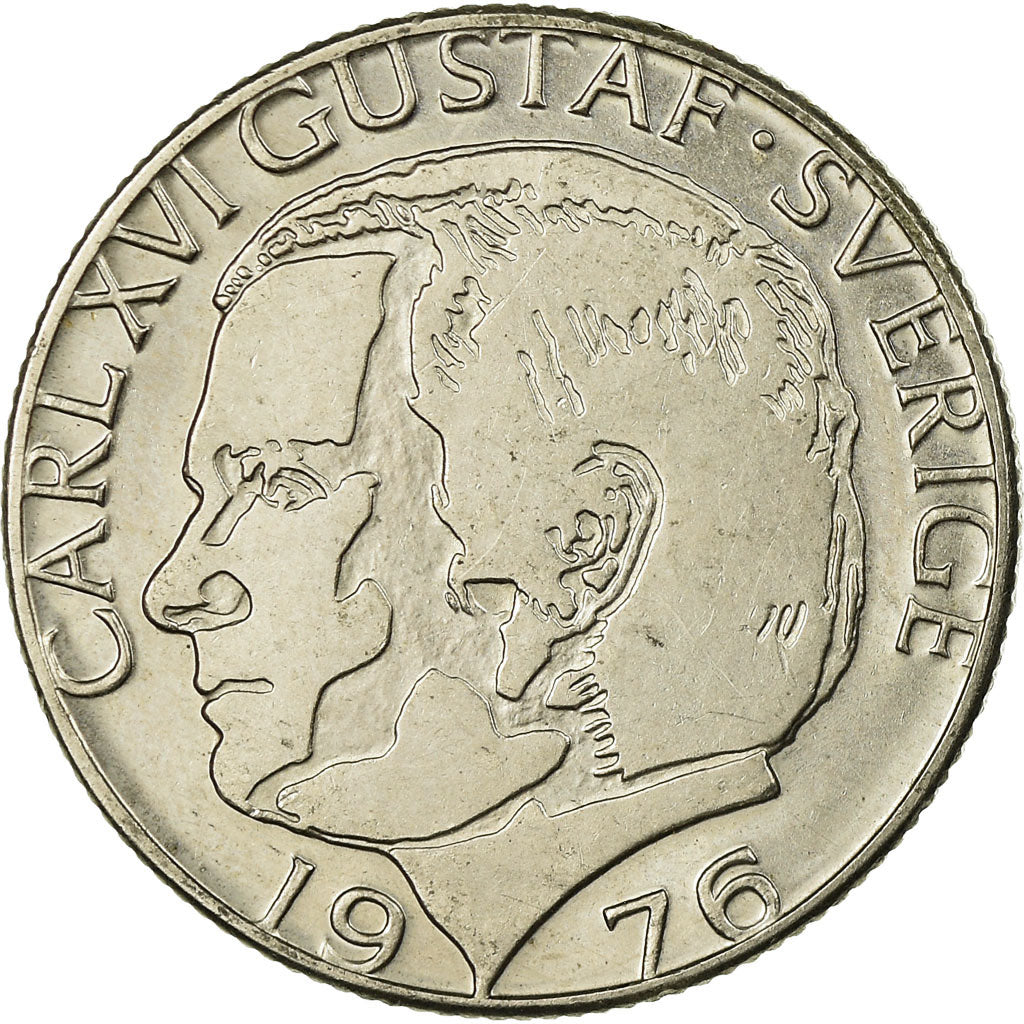 Coin, Sweden, Carl XVI Gustaf, Krona, 1976, EF(40-45), Copper-Nickel Clad