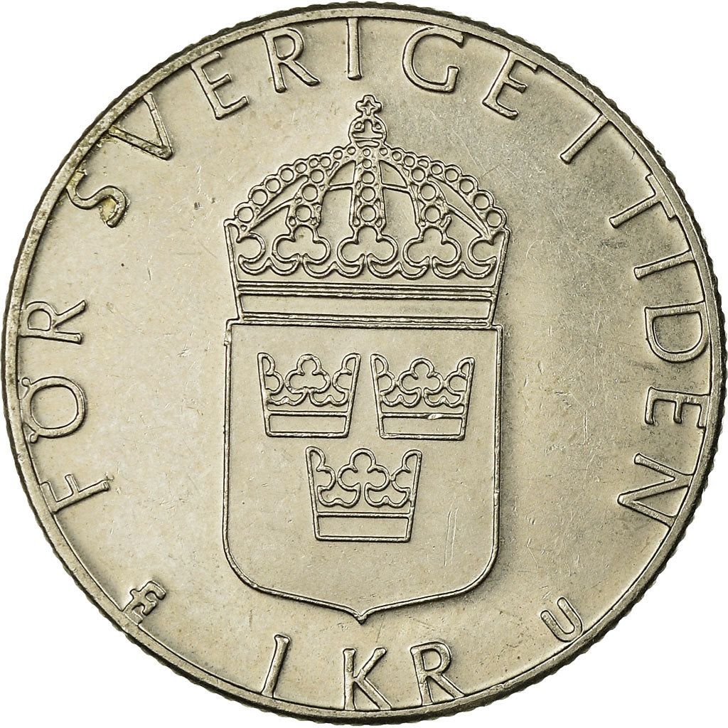 Coin, Sweden, Carl XVI Gustaf, Krona, 1976, EF(40-45), Copper-Nickel Clad