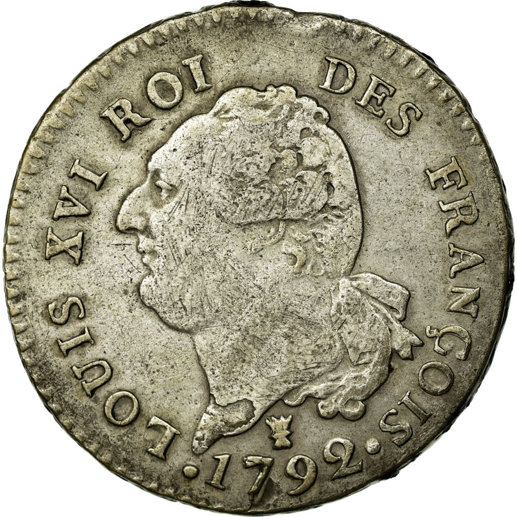 Moneta, Francja, 30 sols françois, 30 Sols, 1792, Limoges, EF(40-45), Srebro