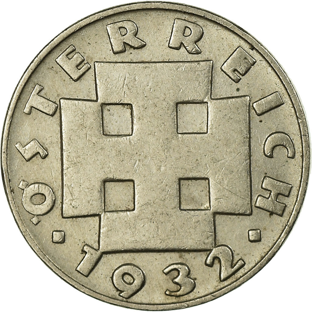 Coin, Austria, 5 Groschen, 1932, EF(40-45), Copper-nickel, KM:2846