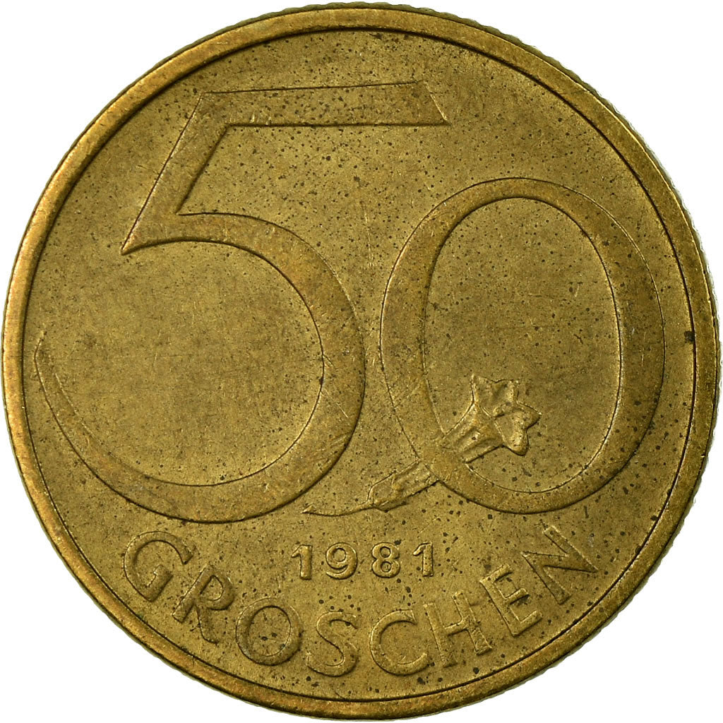 Moneta, Austria, 50 Groschen, 1981, BB, Alluminio-bronzo, KM:2885