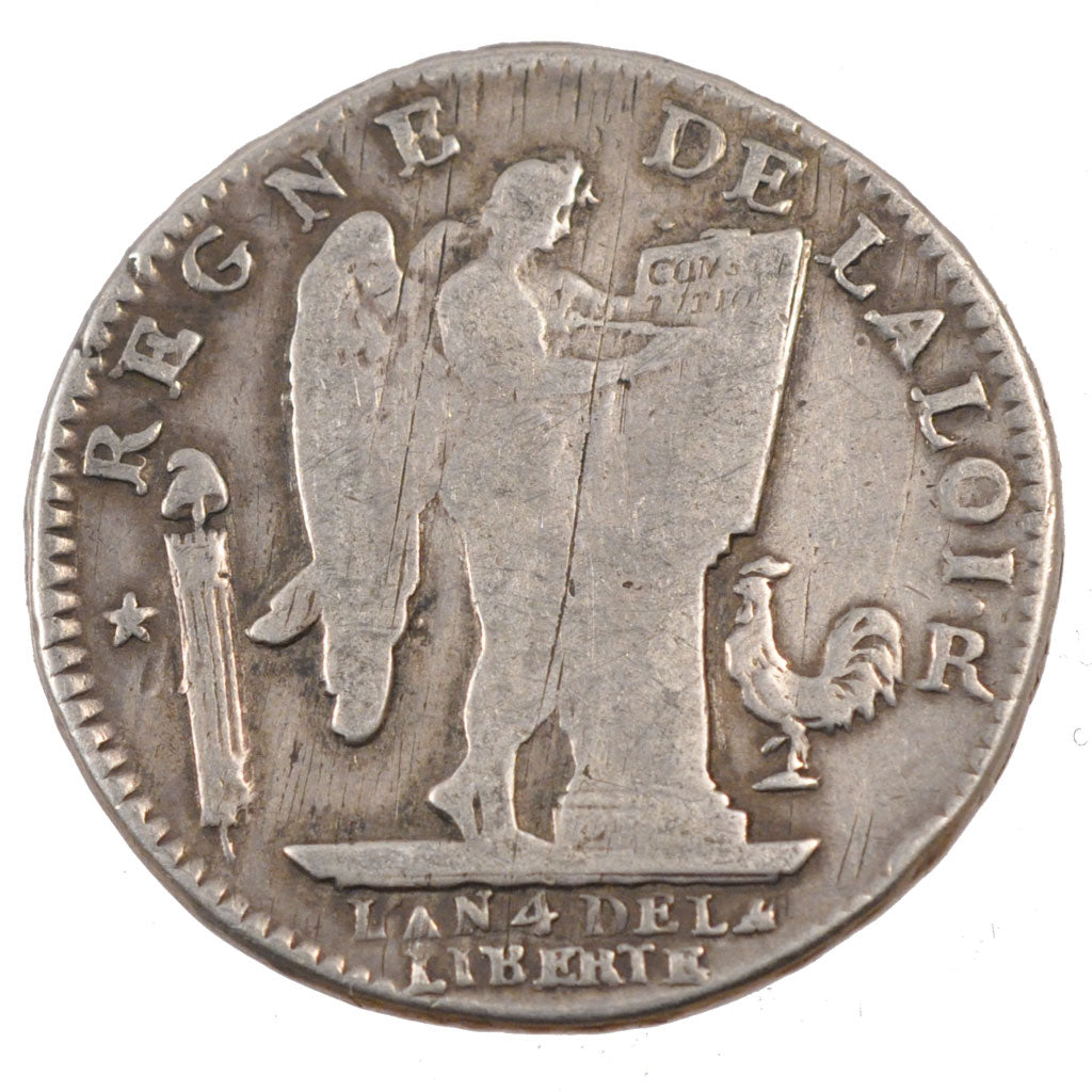 FRANCE, Écu de 6 livres françois, ECU, 6 Livres, 1792, Orl, KM #615.12, VF(20-25