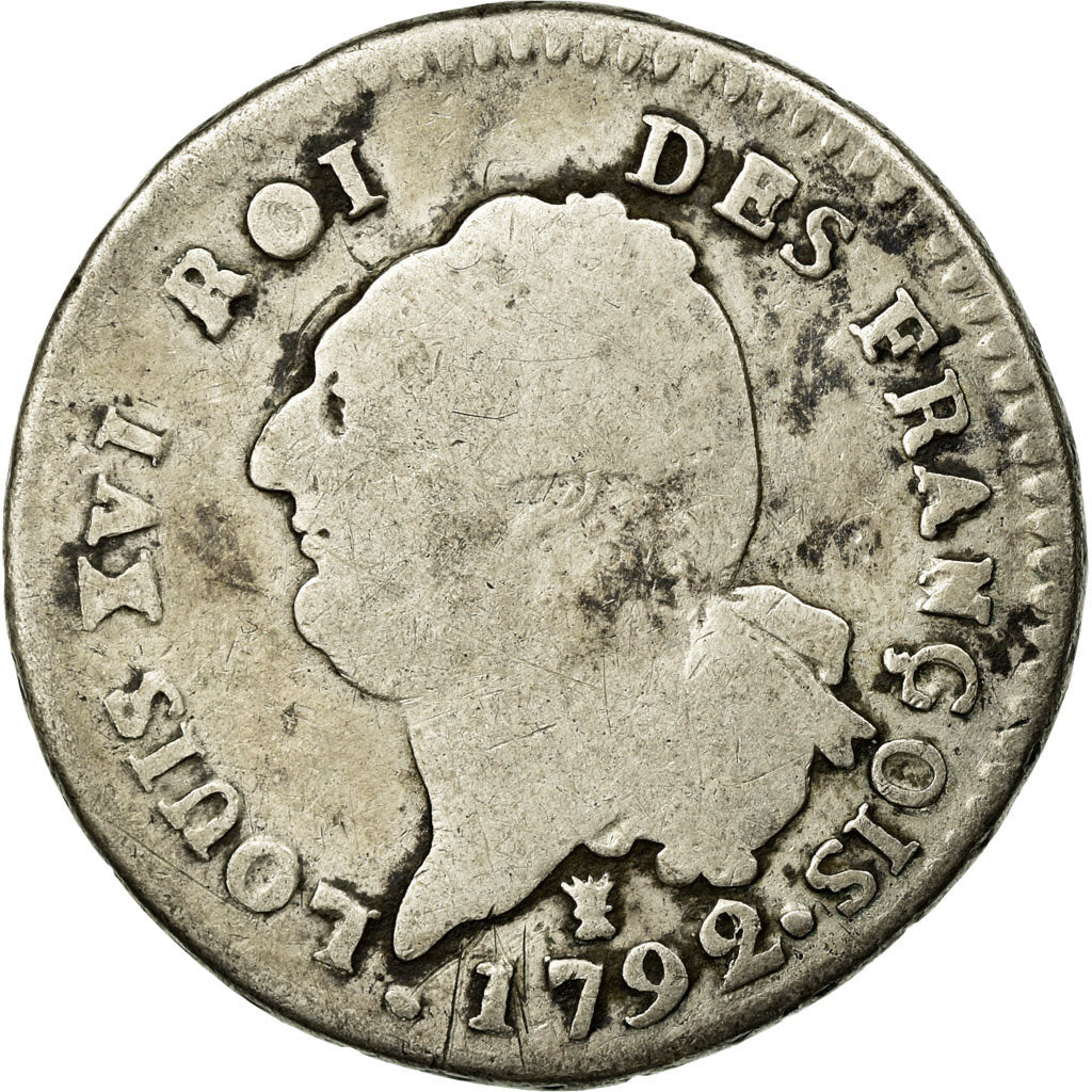 Moneta, Francja, 30 sols françois, 30 Sols, 1792, Limoges, F(12-15), Srebro