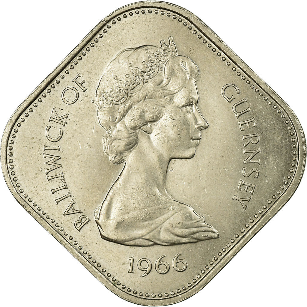 Monnaie, Guernsey, Elizabeth II, 10 Shilling, 1966, SUP, Copper-nickel, KM:19