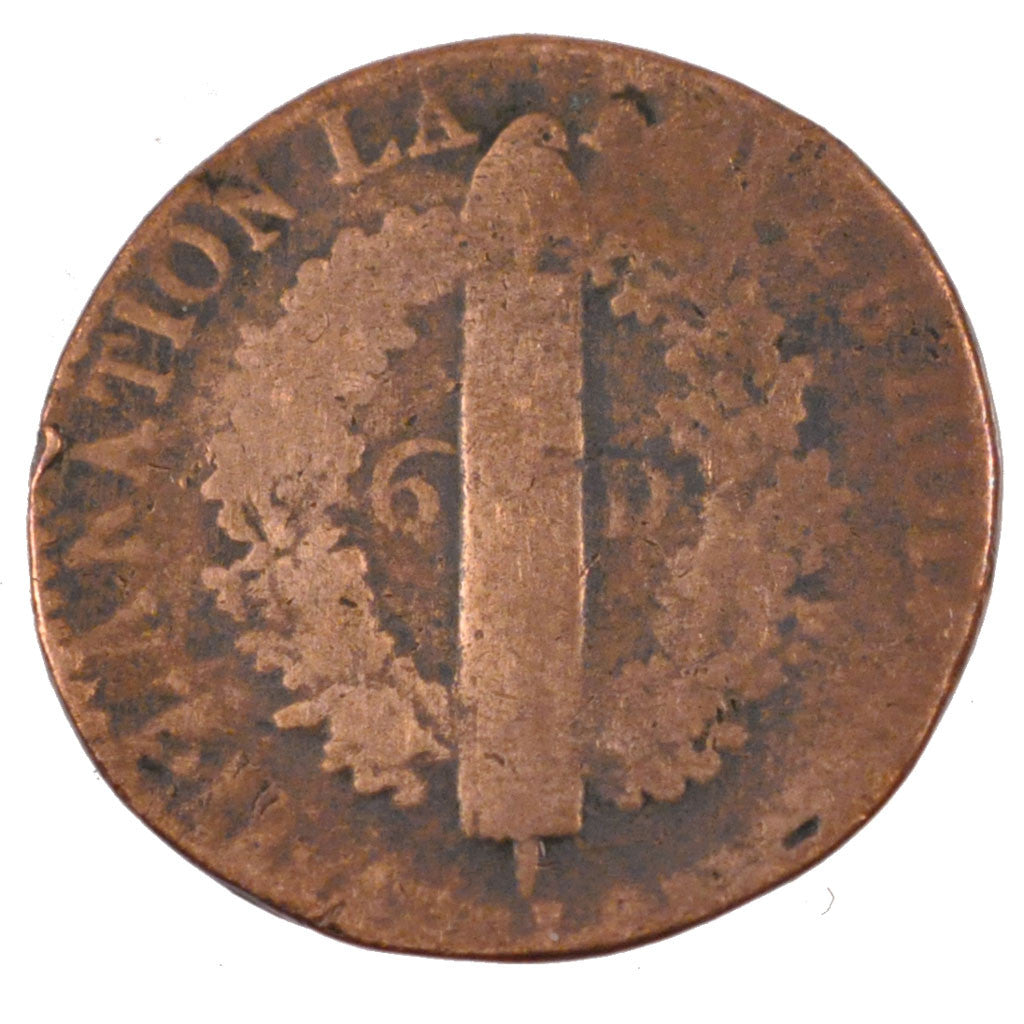 FRANCE, 6 deniers françois, 6 Deniers, 1792, Marseille, KM #610.4, VG(8-10), B..