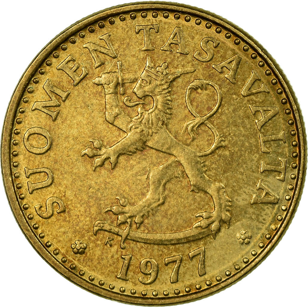 Moneta, Finlandia, 20 Pennia, 1977, BB, Alluminio-bronzo, KM:47