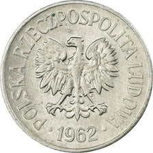Coin, Poland, 20 Groszy, 1962, Warsaw, EF(40-45), Aluminum, KM:A47
