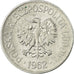 Coin, Poland, 20 Groszy, 1962, Warsaw, EF(40-45), Aluminum, KM:A47