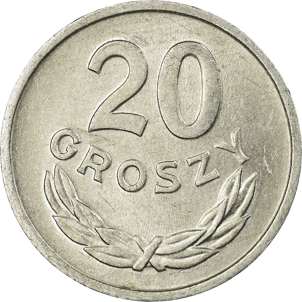 Coin, Poland, 20 Groszy, 1962, Warsaw, EF(40-45), Aluminum, KM:A47