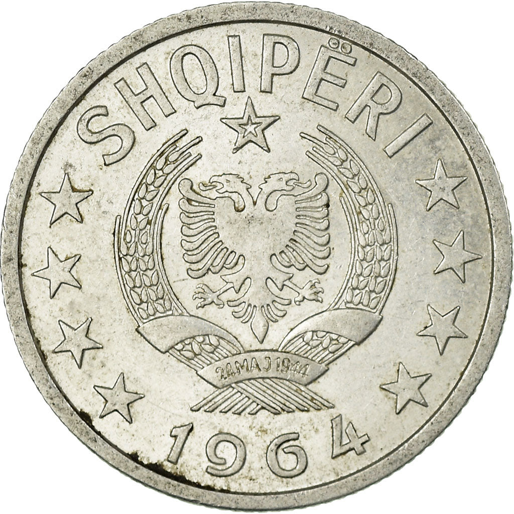 Coin, Albania, 20 Qindarka, 1964, EF(40-45), Aluminum, KM:41