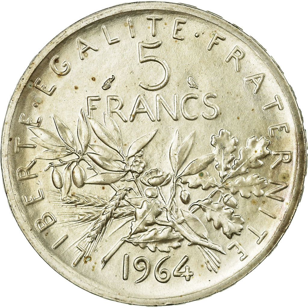 Monnaie, France, Semeuse, 5 Francs, 1964, SUP, Argent, Gadoury:770, KM:926