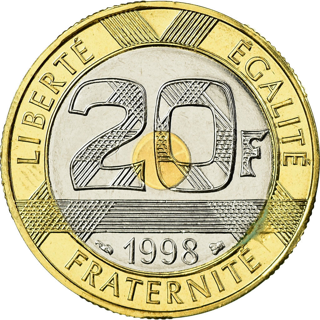 Moneta, Francja, Mont Saint Michel, 20 Francs, 1998, Paris, MS(65-70)