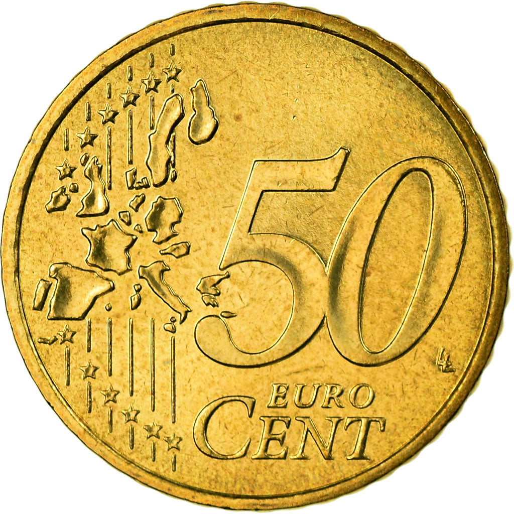 France, 50 Euro Cent, 2000, MS(65-70), Brass, KM:1287