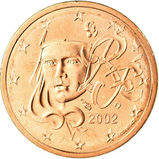France, 2 Euro Cent, 2002, MS(65-70), Copper Plated Steel, KM:1283