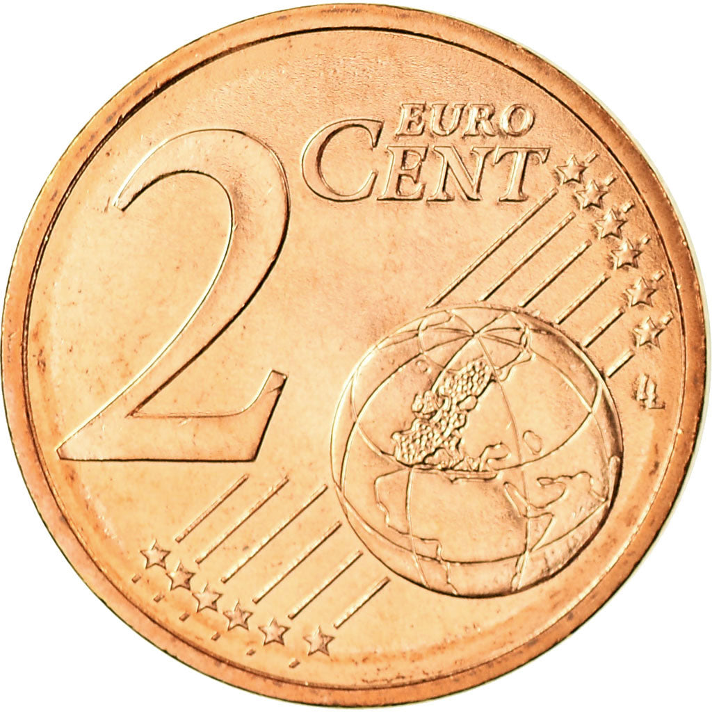 France, 2 Euro Cent, 2002, MS(65-70), Copper Plated Steel, KM:1283