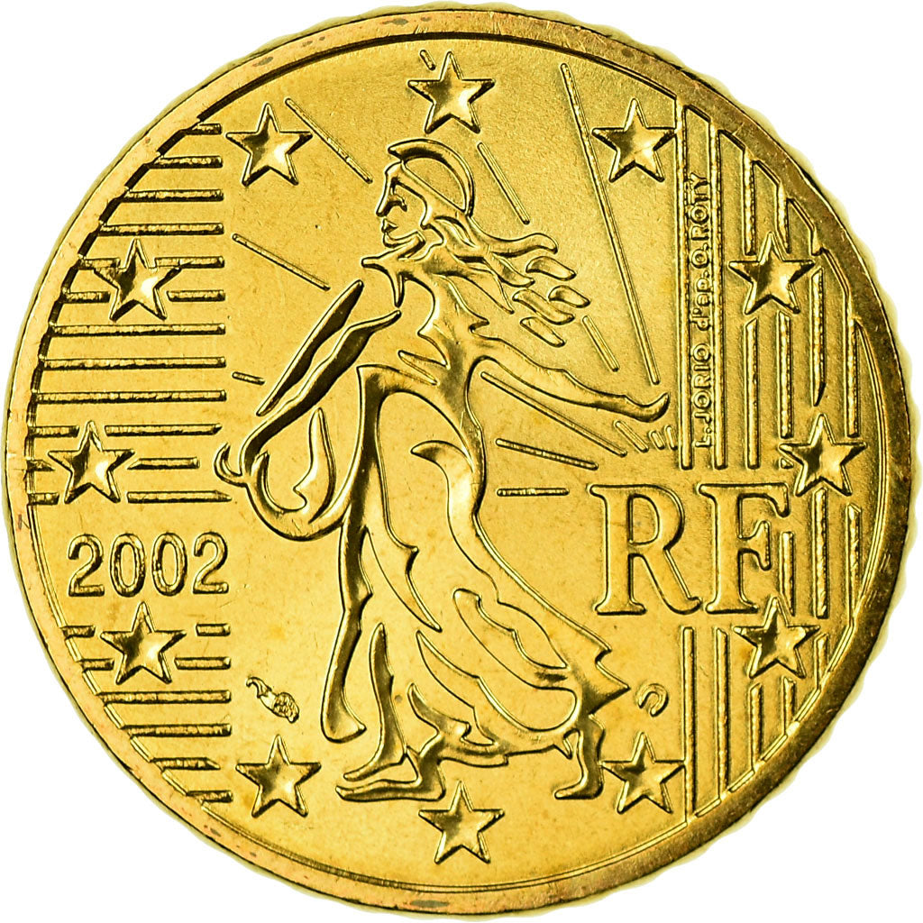 Francia, 50 Euro Cent, 2002, FDC, Latón, KM:1287