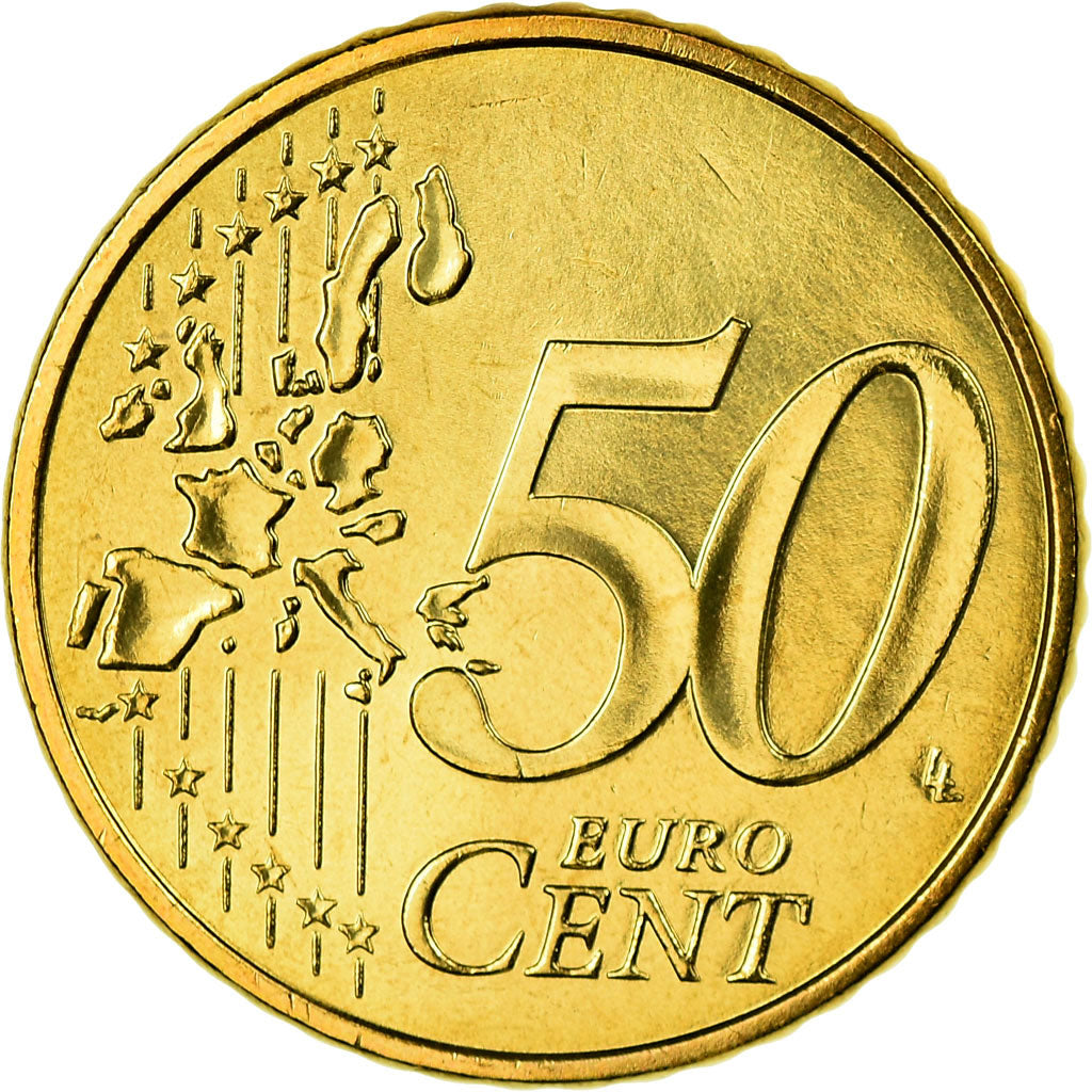 Francia, 50 Euro Cent, 2002, FDC, Latón, KM:1287