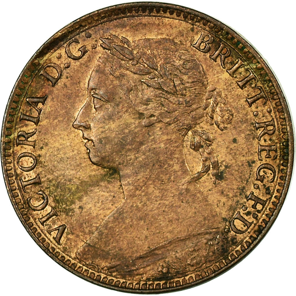Coin, Great Britain, Victoria, Farthing, 1881, EF(40-45), Bronze, KM:753