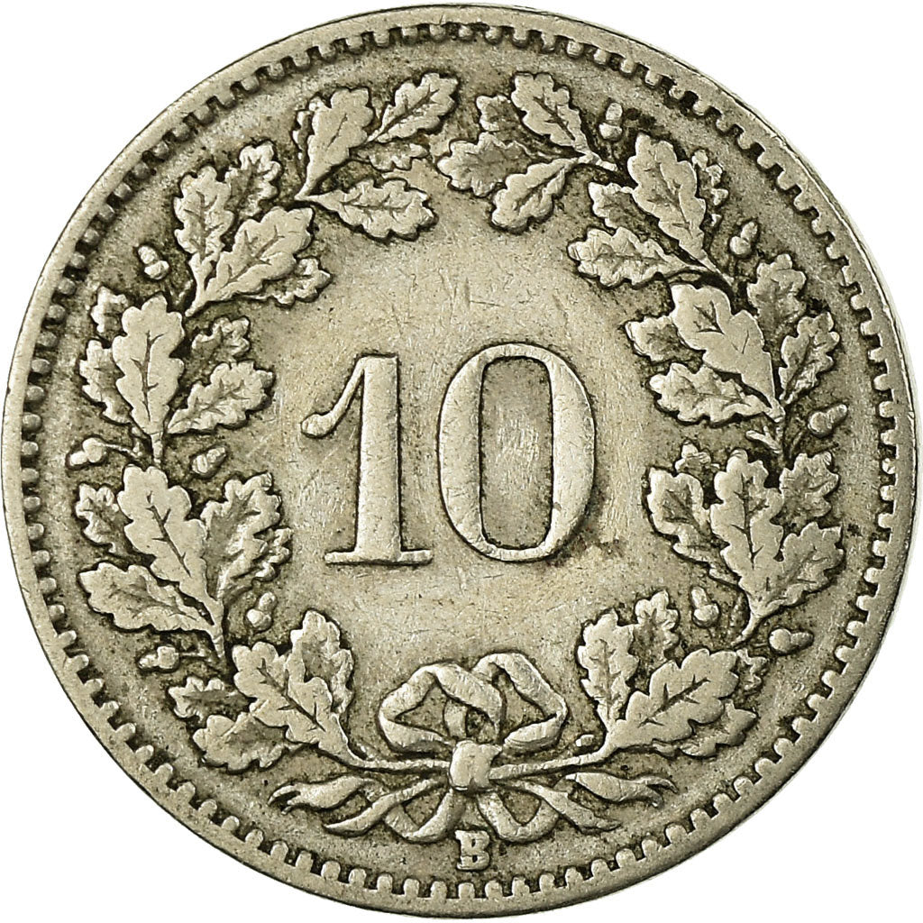 Coin, Switzerland, 10 Rappen, 1904, Bern, VF(30-35), Copper-nickel, KM:27