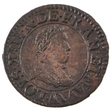FRANCE, Double tournois, buste enfantin, Double Tournois, 1615, Paris, KM...