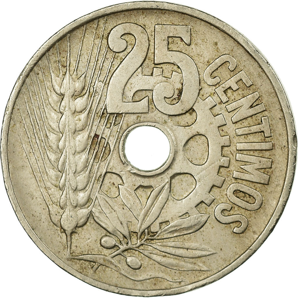 Moneta, Spagna, 25 Centimos, 1934, MB+, Rame-nichel, KM:751