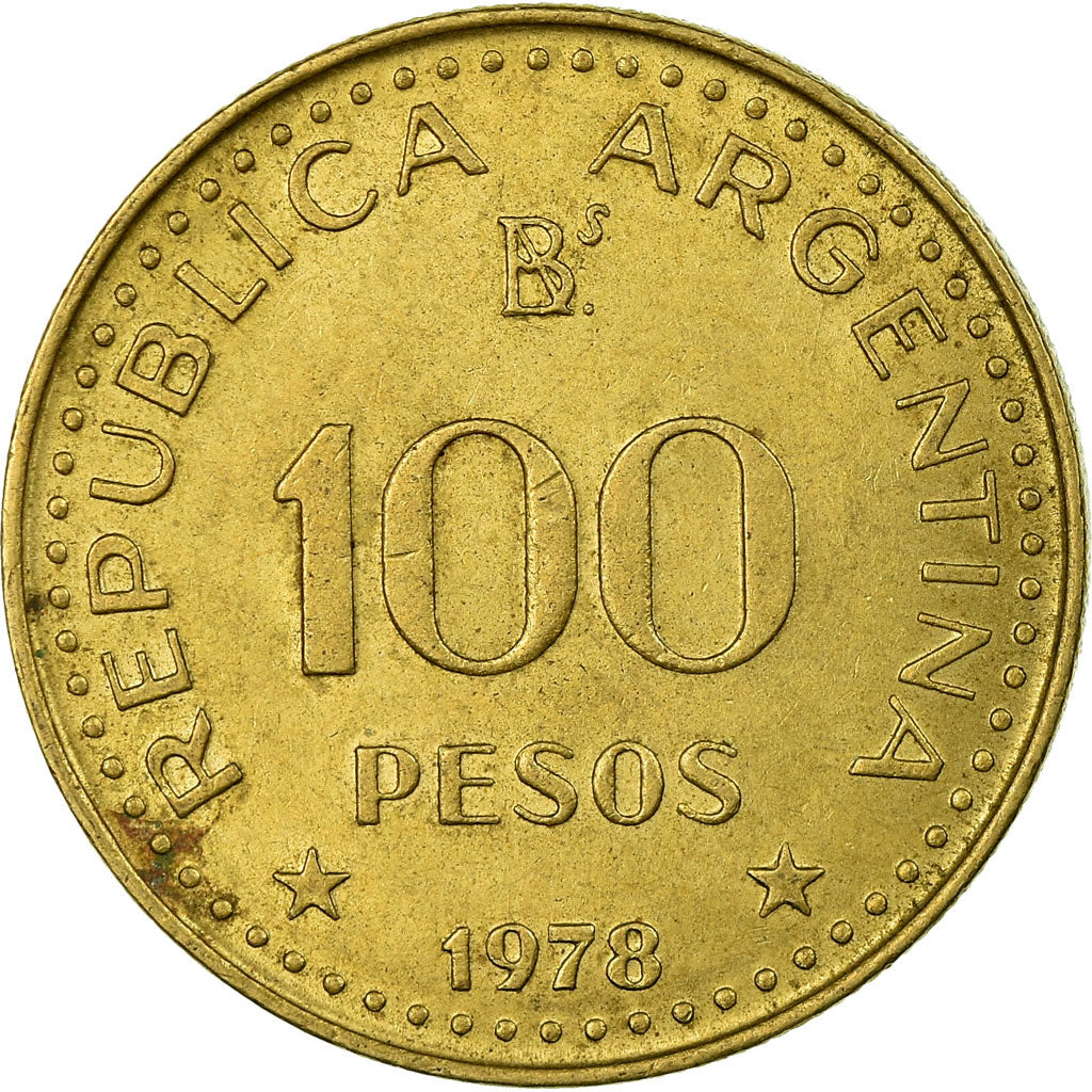 Coin, Argentina, 100 Pesos, 1978, EF(40-45), Aluminum-Bronze, KM:85