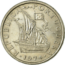 Coin, Portugal, 5 Escudos, 1974, EF(40-45), Copper-nickel, KM:591