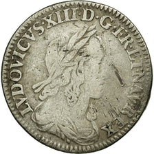Monnaie, France, Louis XIII, 1/12 Écu, 2e poinçon de Warin, buste drapé et