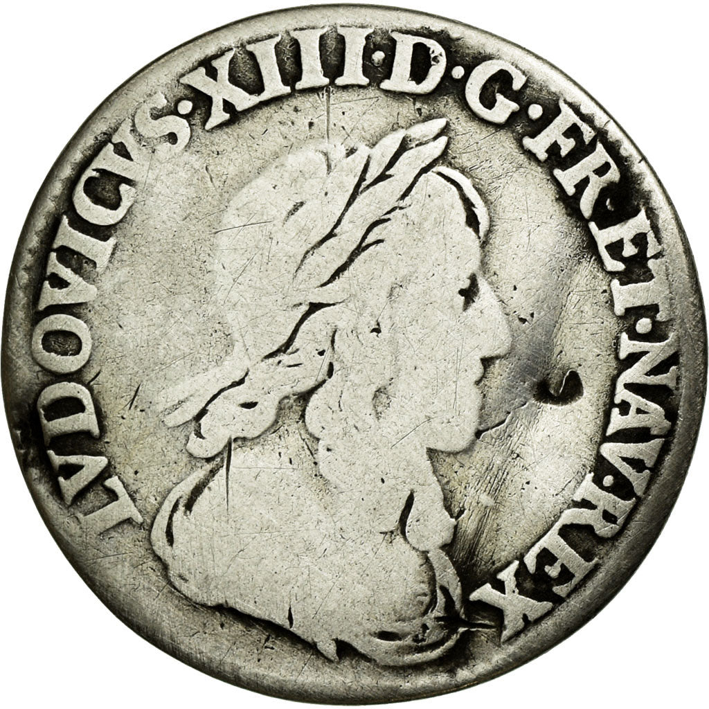 Münze, Frankreich, Louis XIII, 1/12 Écu, 2e poinçon de Warin, buste drapé et