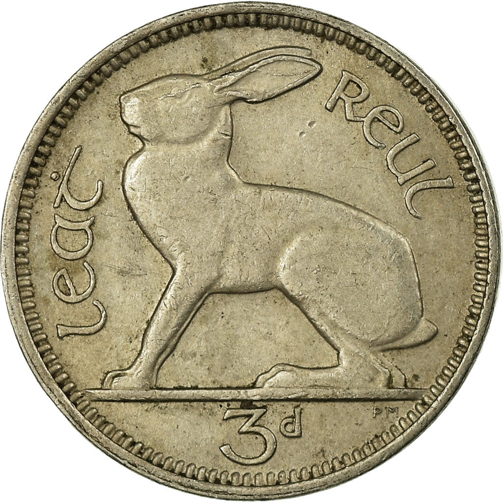 Moneta, REPUBBLICA D’IRLANDA, 3 Pence, 1942, BB, Rame-nichel, KM:12a